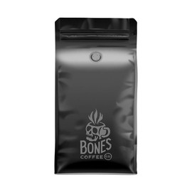 Bones Coffee Company Colombia Single-Origin Flavored Coffee Beans & Ground Coffee New Packaging | 12 oz Medium Roast Low Acid Coffee | Coffee Gifts & Beverages (Ground)