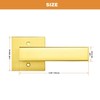 Probrico Brushed Gold Dummy Door Handle Interior Door Levers Square