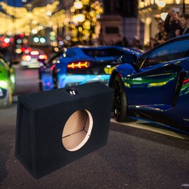 Audiotek CA-12SME 12" inch Single Angle Sealed Hatchback Box Sub Speaker Truck Subwoofer - Single Box - All MDF