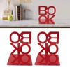 1 Pair Modern Bookend Non Slip Heavy Duty Decorative Book