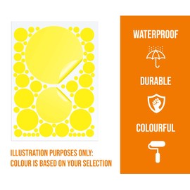 StickerDeen 500+ Assorted Polka Dot Circle Wall Stickers for Kids Bedroom Living Room, Classroom, Playroom Decor Removable Vinyl Wall Stickers Dots Wall Decals (Black)