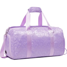 Gym Bag Sports Duffle Bag with Wet Pocket Weekender Waterproof Overnight Bag withShoe Compartment for Girls Kids Travel Foldable Bag