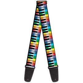 Buckle-Down Guitar Strap - Piano Keys Rainbow - 2" Wide - 29-54" Length