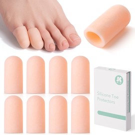 ToePal- Gel Toe Separators & Toe Spreader, 4 Pieces of DR JK ToePals to Fight Bunion, Hammer Toes, Claw Toes, Crooked Toes and More!, Skin Color