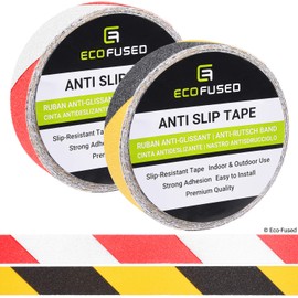 Anti Slip Tape (2X) - Non Skid Abrasive Texture - Extra Safety, Traction, Grip - Prevents Injury from Slides, Falls, Tumbles - Easy to Apply/Remove - Makes Smooth, Slippery Surfaces Like Stairs Safer