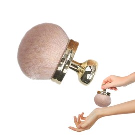 Body Makeup Brush Extra Large Oval Self Tanning Brush Multipurpose 74mm Wide-Headed Self Tanner Kabuki Sunscreen Brush for Legs Body Sunless Tan Streak Free Applicator(Gold)