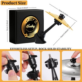 Car Crash Cymbal - Fun Air Vent Clips Drum Cymbal, Easy Clip-On Mini Cymbal for Music Lovers, Compact Durable Car Accessory for All Types Of Vehicles (Seliver and Golden, 2PCS)