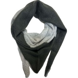 Jeamis XXL Triangle Knitted Scarf Warm Winter Scarf Fashion Scarf Autumn Spring Triangle Scarf Wool Stole Scarf, black
