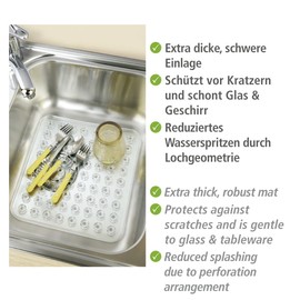 Wenko Sink Insert Crystal Square Sink Mat