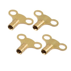 Hep® Radiator Bleed Key Brass Radiator Air Vent Key Heavy Duty Clock Simple Thumb Buttons Brass Keys (Pack of 4)