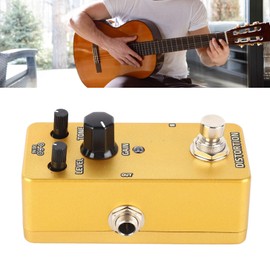 Metal Electric Guitar Distortion Effect Pedal, Heavy Metal Tone Adjustment FX Pedal for Hard Rock, Portable (Golden Distortion)