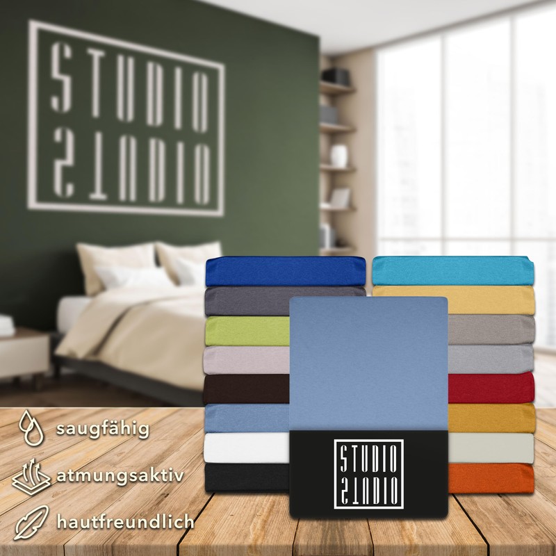 Studio Basic Fitted Sheet 100 x 200 cm, 100% Combed