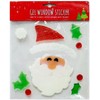 Set of 6 x Christmas Xmas Window Gel Jelly Stickers