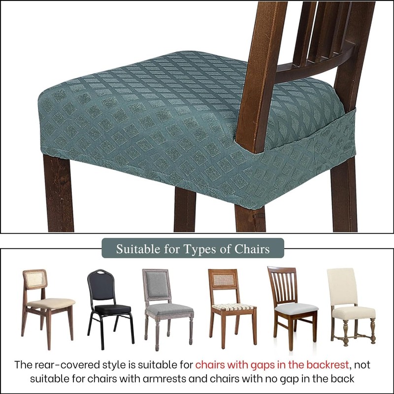 SearchI Stretch Dining Chair Seat Covers Set of 4, Soft
