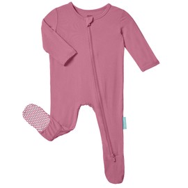 PurComfy Baby Zipper Footie Pajamas, Supersoft Bamboo Rayon Baby Footed Pjs Boy Girl 3-6 Month Coverall Sleepers