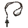 Inca Wood Rosary Beads Surf Necklace - Brown
