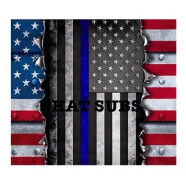 Unbranded 20oz Sublimation Tumbler Wrap Metal American Police Flag Ready To Press Transfer