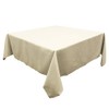 TableLinensforLess Polyester Square Tablecloth, 90 Inch Square, (Ivory)