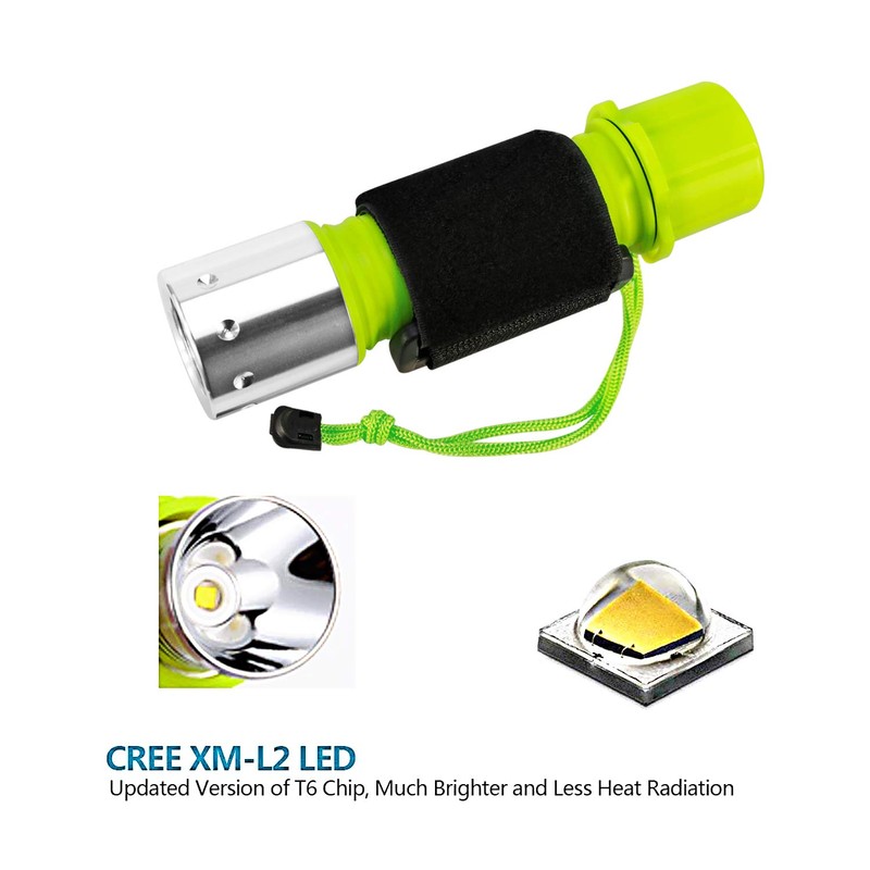 BlueFire 1100 Lumen CREE XM-L2 Scuba Diving Flashlight Waterproof Diving