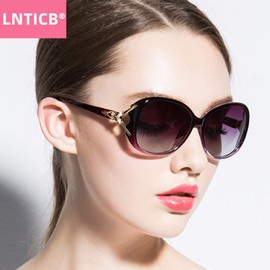 LNTICB Women's Polarised Sunglasses Large Frame Glasses UV400 Protection Classic Trendy, purple