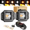 Auxbeam 5Inch LED Pod Lights, 72W Flush Mount Driving Strobe