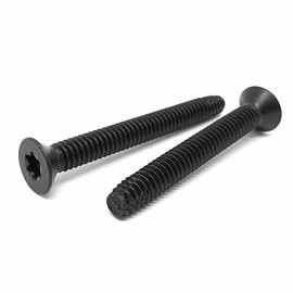 (8 Pieces) 5/16-18x2-1/4" Star Drive Flat Head Trailer Floorboard Deck Bolts Screws UNC Coarse Full Threads Phos & Oil