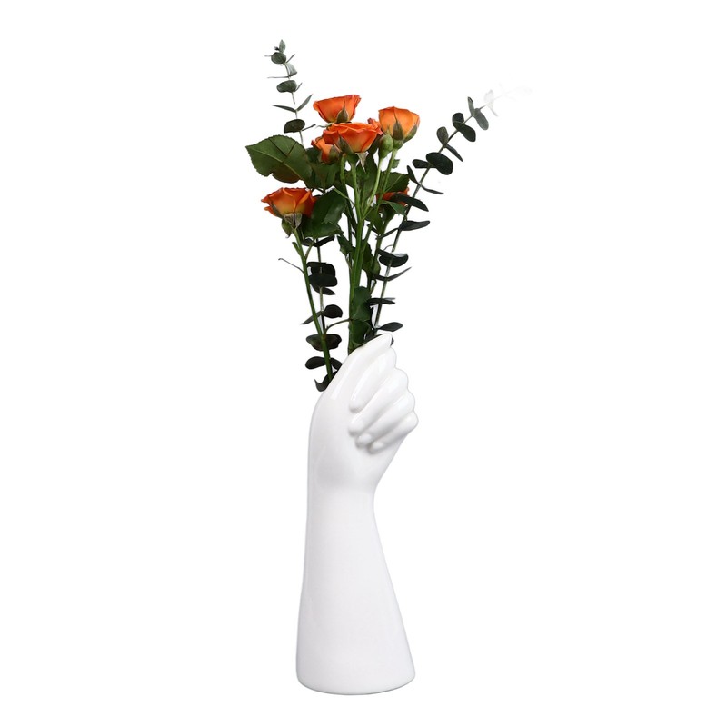 Human Body Ceramic Hand Vase Decorative Crafts Creative Living Room