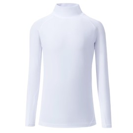 Sillictor Sports Innerwear, High Neck Compression Wear, Sports, Undershirt, Training, Soccer, Rash Guard, Breathable, Quick Drying, UV Protection, All Seasons, white