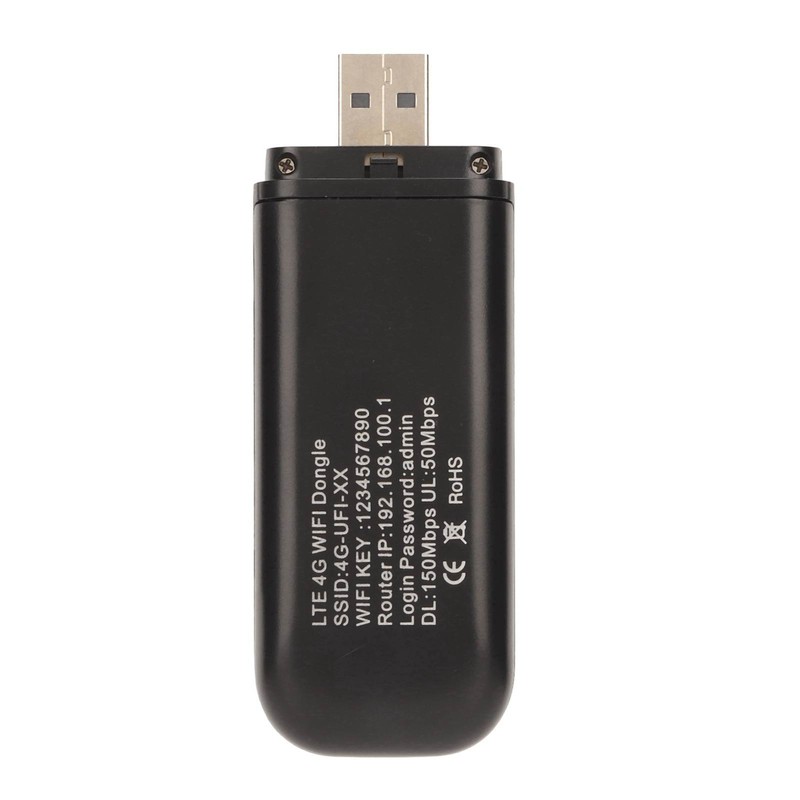 4G WiFi Router Black Up to 10 Users Stable Easy