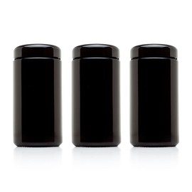Infinity Jars 1 Liter (34 fl oz) 3-Pack Tall Extra Large Black Ultraviolet Glass Wide Mouth Screw Top Jar