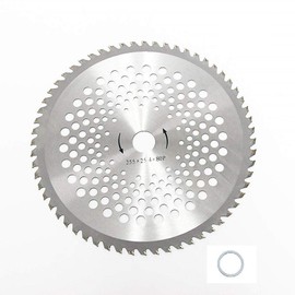 BlueNatHxRPR 10 inch 80T Carbide Tip Blade with Washer Adapter Brush Cutter Trimmer Weed Eater Blade