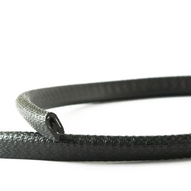 EUTRAS [50 m] Edge Protection 1-2 mm Black - Holds without Glue - Perfect for Sheet Metal and Car Doors - Protects and Defuses Edges - Top Industrial Quality Made in Germany