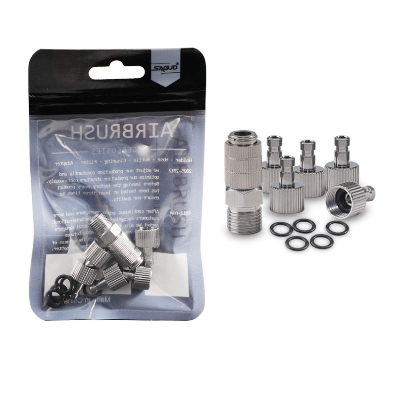 SAGUD Airbrush Quick Release Disconnect Coupler with Extra 4 Female