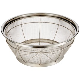 Endoshoji AZL4330 Colander, Commercial Use, Shallow Type, New Mammoth Strainer, 11.8 inches (30 cm), Stainless Steel, Made in China, Silver