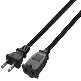 Strhowill Short 1-Foot Nema 1-15P to 1-15R Extension Cable,US 2-Prong Male-Female Extension Power Cord (NO Polarized)
