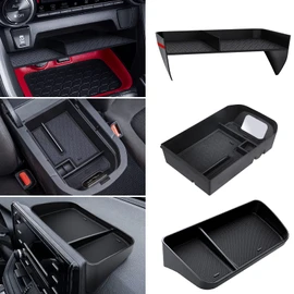 DIAMOOKY Upgraded Center Console Organizer Compatible with Toyota RAV4 2025 2024 2023 2022-2019 Interior Accessories, Armrest Storage Box, Dash Storage Tray(Not for New 10.5'' Multimedia Display)-3pcs