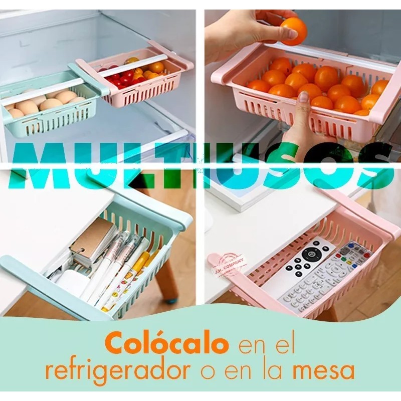 J.H. Company Cajon Organizador Retractil Para Refrigerador Cocina Hogar