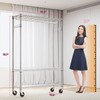M MZG Heavy Duty Rolling Garment Rack 3 Tiers Adjustable