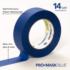 IPG ProMask Blue, 14-Day Painter's Tape, 1.41" x 60 yd, Blue, (Single Roll)