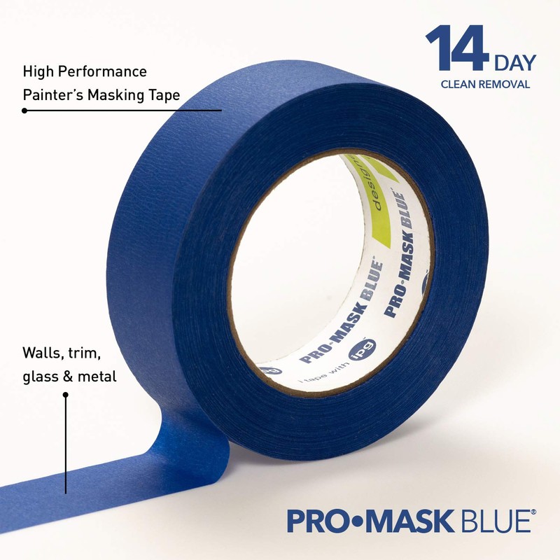 IPG ProMask Blue, 14-Day Painter's Tape, 1.41" x 60 yd,