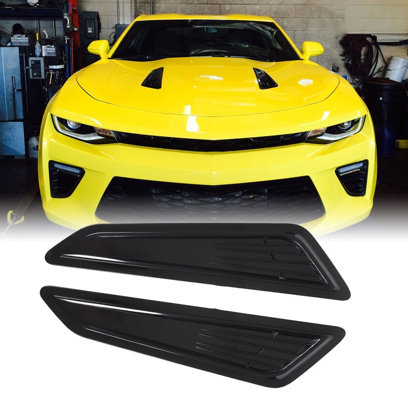 2 Pcs Hood Vent Cover Black Air Intake Dashboard Decorative