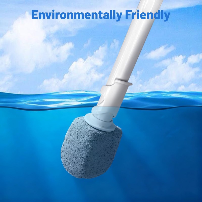 Upgrade Pumice Stone Toilet Bowl Cleaner,Bathroom Cleaner Brush Toilet Wand