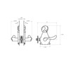 Nagasawa Animal Door Lever (Dog Model, Black) for Dog Lovers