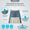 USTECH 6 Tier Skirt Hangers with Clips | Space Saver