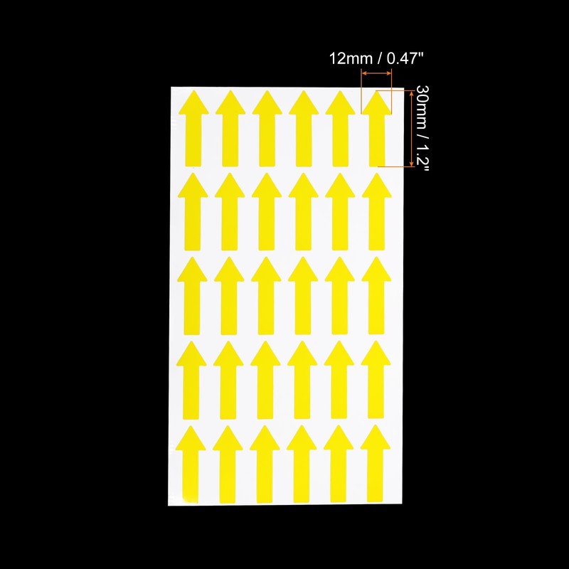 PATIKIL Small Arrow Sticker Label 1.2 x 0.5 Inch Pack