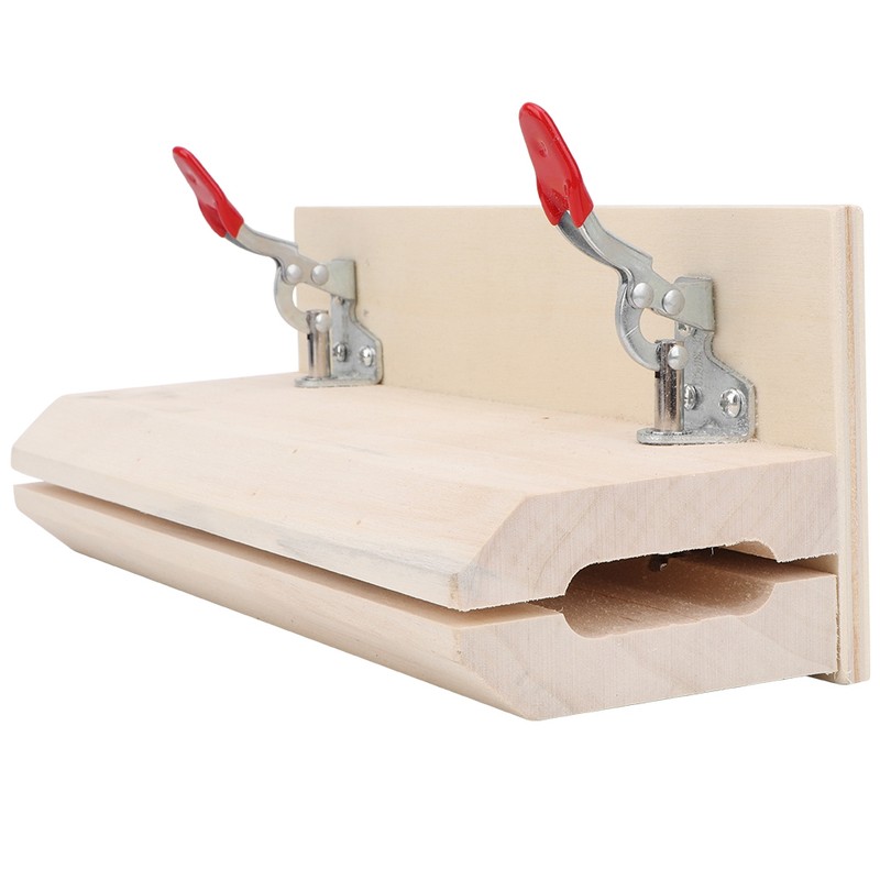 HandStitched Sewing Horizontal Leathercraft Wooden Table Clamp Stitching Tool for