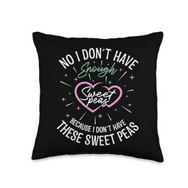 Sweat Pea Gardening Plants Live Seeds Sweat Pea Flower Throw Pillow