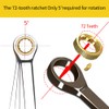 Meccion Combination Wrench 1-1/8 Inch SAE Open End Ratcheting Wrench