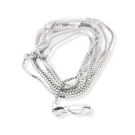 CRAFT WIRE 16 Inches 925 Sterling Silver Very Thin 0.7mm Box Chain Necklace Made in ITALY