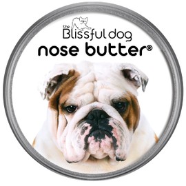 The Blissful Dog Bulldog Nose Butter, Versatile Dog Nose Balm to Reduce Dryness, Handcrafted, Easy-to-Apply, Unscented, 1 oz.